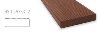 Terrassendielen Thermoesche HS-Classic, geriffelt