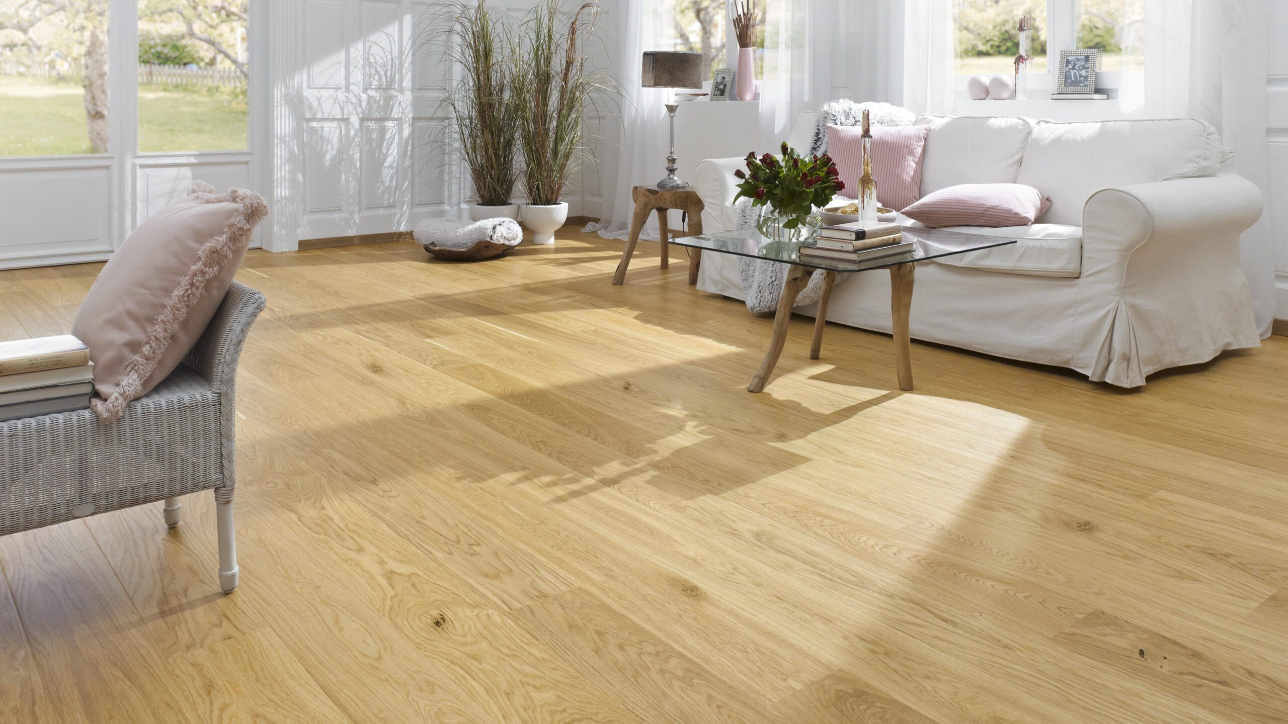 Parkettboden Tarkett, Pure, Eiche Nature Plank 13mm, 2-seitige Mikrofase, Proteco Natura matt versiegelt