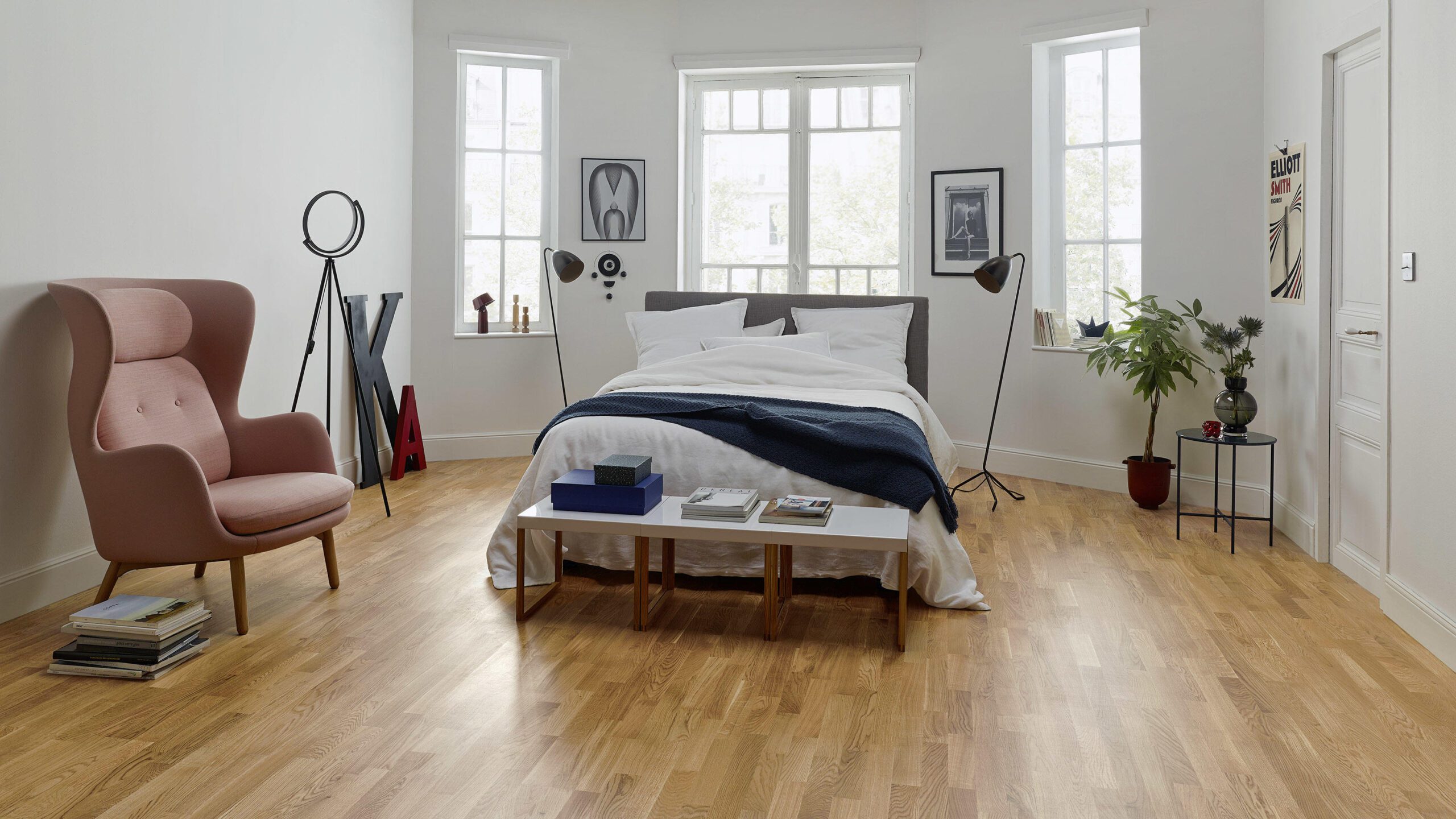 Parkett Tarkett, Pure, Eiche 3-Stab Nature TreS, gebürstet, Proteco Natura matt versiegelt