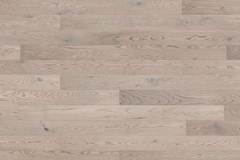 Parkettboden Tarkett, Shade, Eiche Misty Grey Plank, 2-seitige Mikrofase, gebürstet, gebeizt und Proteco Natura matt versiegelt
