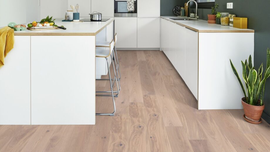 Parkett Eiche Tarkett Shade Satin White Plank, Landhausdiele, 2-seitig Mikrofase, Proteco Hardwax Oil – 3