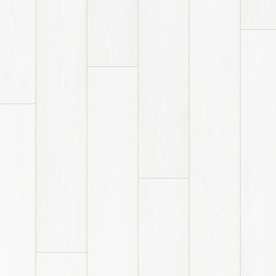 Laminaatparkett Quick Step Impressive White Planks disain ja toon