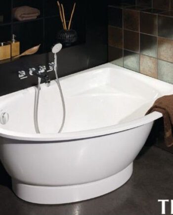 Eckbadewanne PAA TRE GRANDE, Cast Stone Mineralguss, glänzend, links