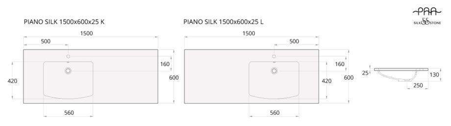 3876_6439_valamu_paa_piano_silk_joonis Waschbecken PAA PIANO, Silkstone Mineralguss, matt – 2