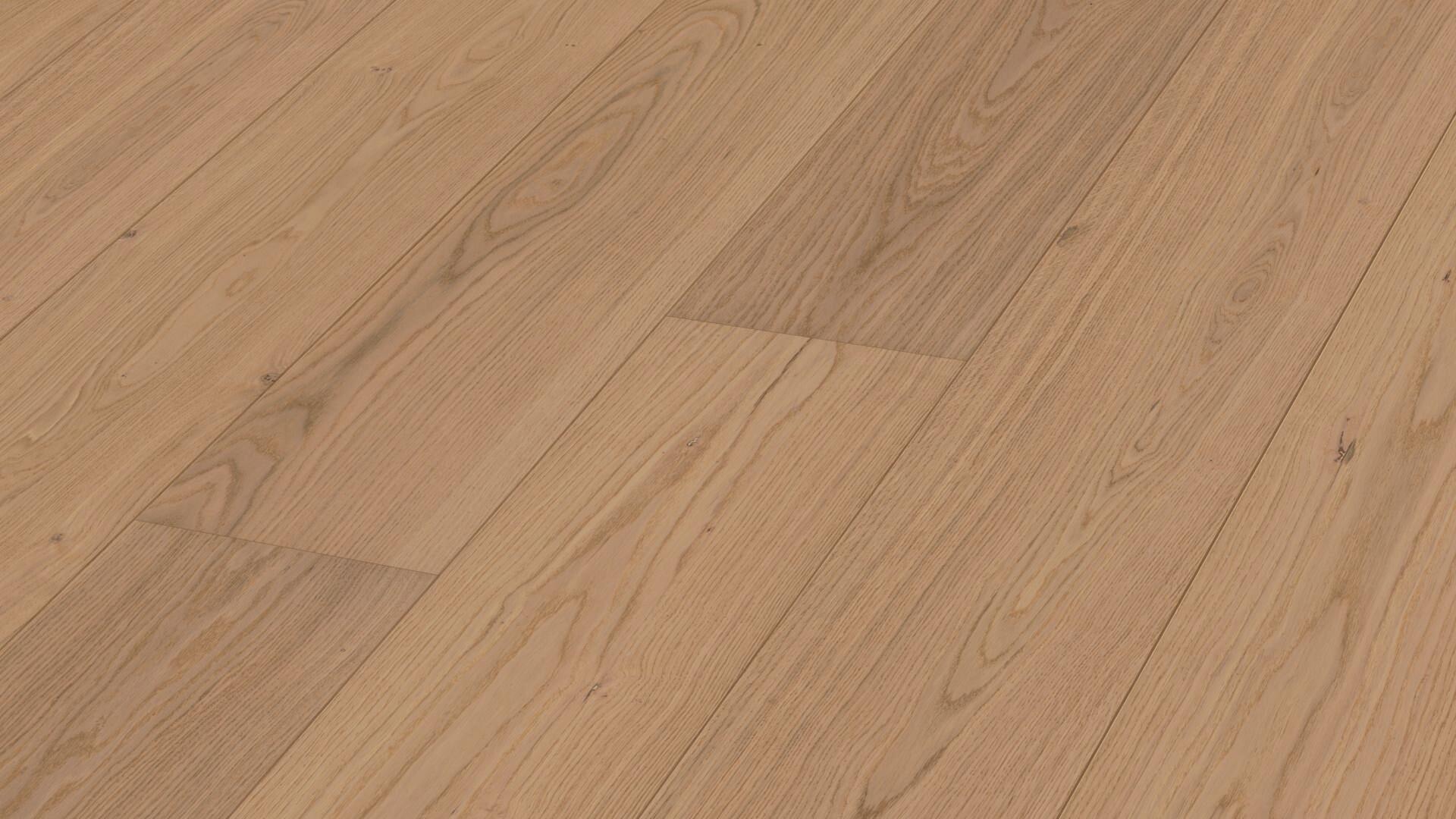 Parkettboden Eiche Meister Lindura Natural light oak, gebürstet, matt versiegelt