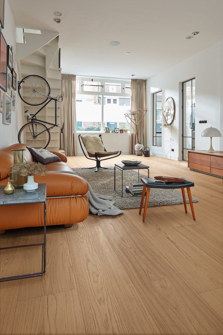 Parkettboden Eiche Meister Lindura Natural light oak, gebürstet, matt versiegelt