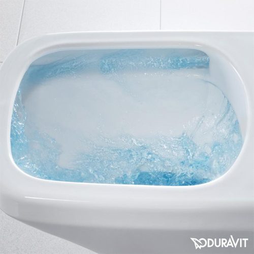 Wand-WC Duravit DuraStyle Basic Rimless, spülrandlos, mit soft-close WC-Sitz