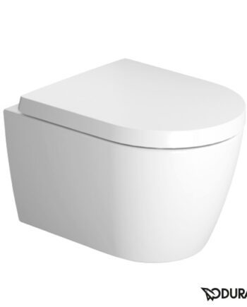 Wand-WC Duravit ME by Starck Compact Rimless, spülrandlos, mit soft-close WC-Sitz