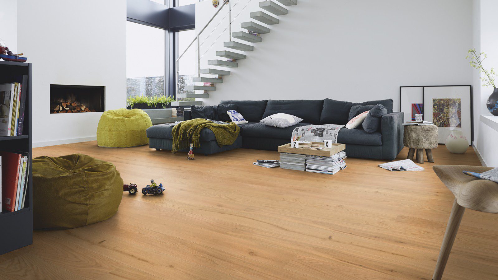 Parkett Boden Eiche Meister oak lively, gebürstet, matt versiegelt PD400