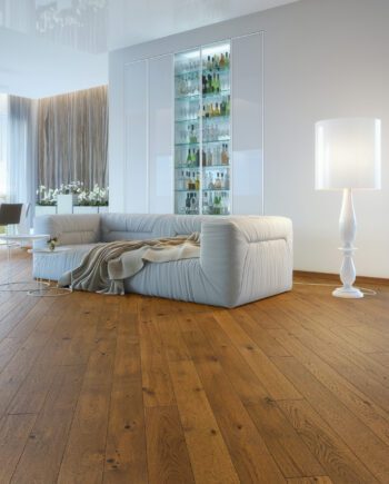 Parkett Eiche, Piccolo Brown Sugar, 1-Stab, gefast, peits, gebürstet und Mattlack 1.1