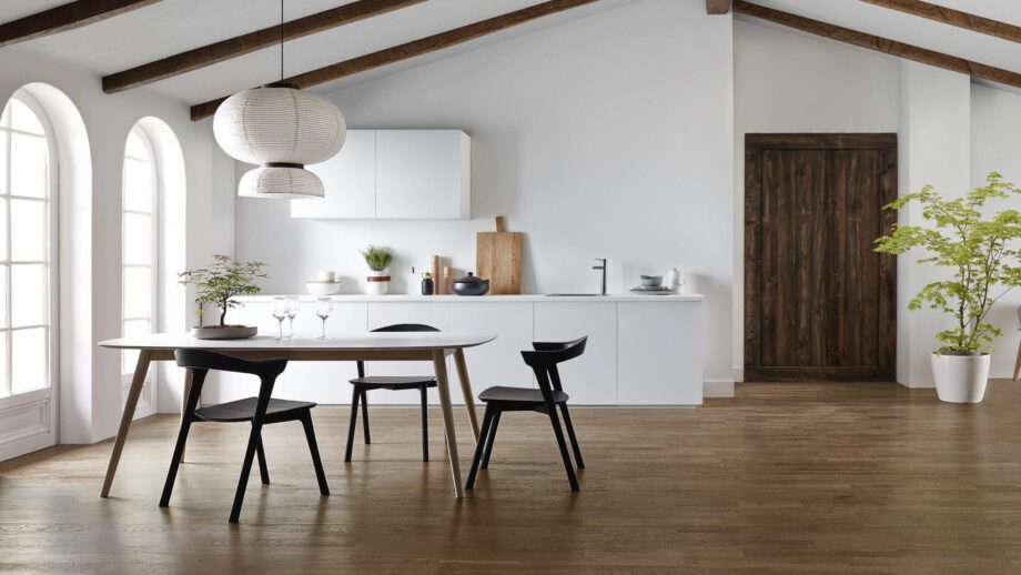 Parkettboden Tarkett Shade Eiche Italian Brown DuoPlank, 2-Stab, gebürstet, Proteco Natura Mattlack