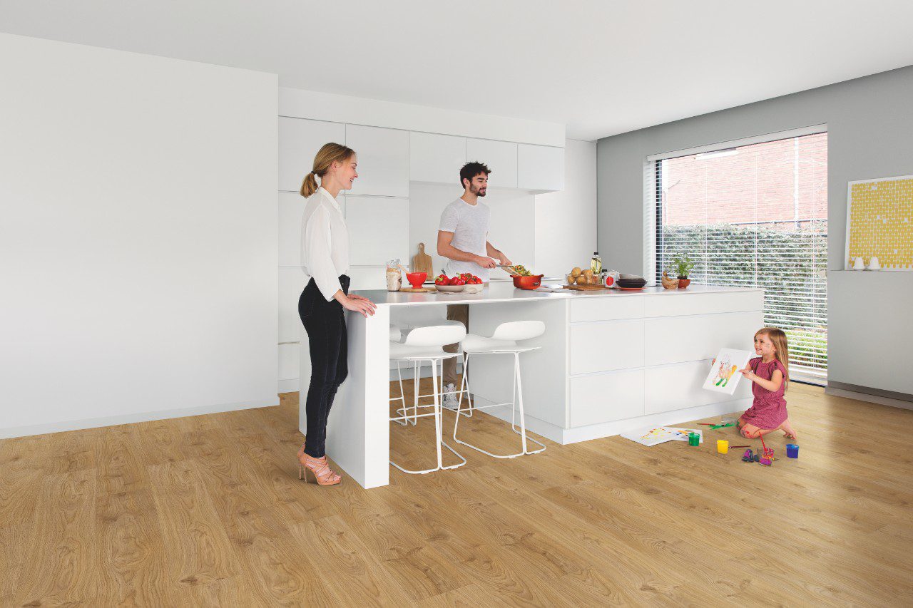 LVT Vinylboden Quick-Step, Balance Click, Cottage Eiche natur, gefast