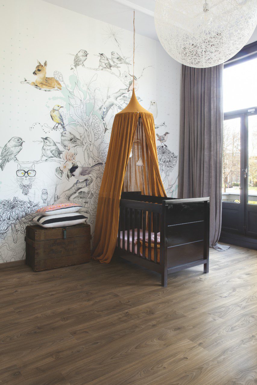 LVT Vinylboden Quick-Step, Balance Click, Cottage Eiche dunkelbraun, gefast