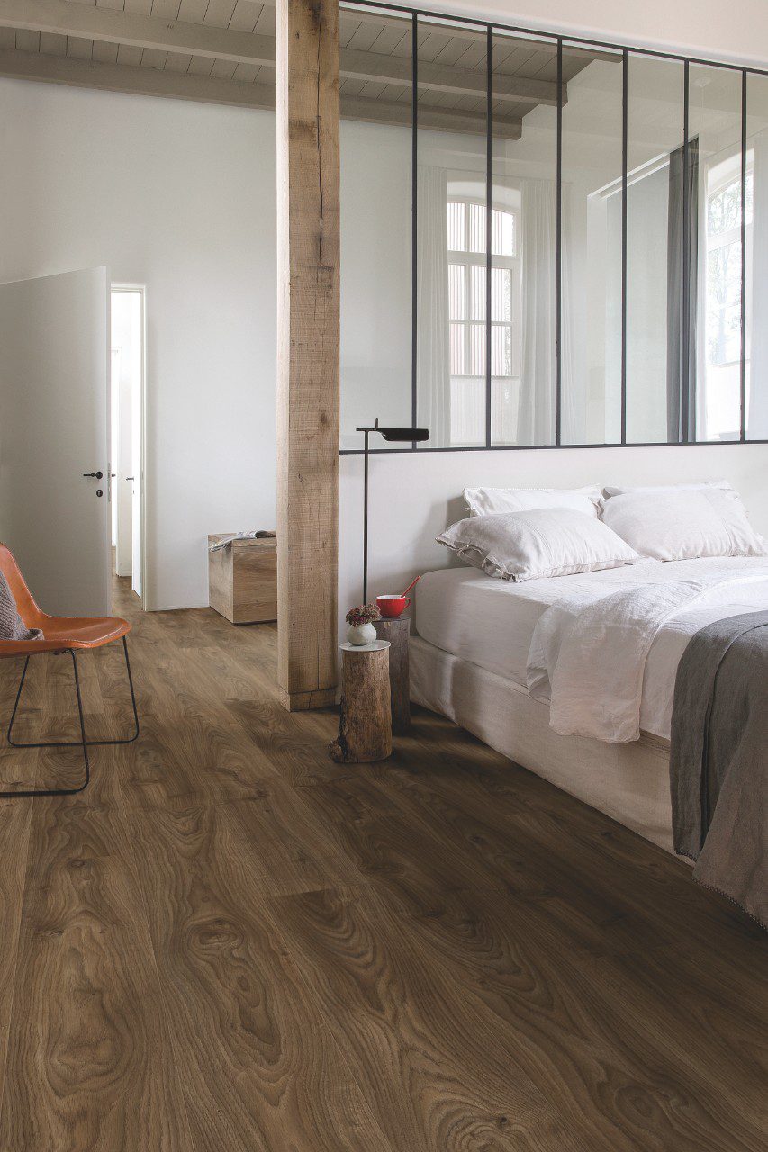 LVT Vinylboden Quick-Step, Balance Click, Cottage Eiche dunkelbraun, gefast