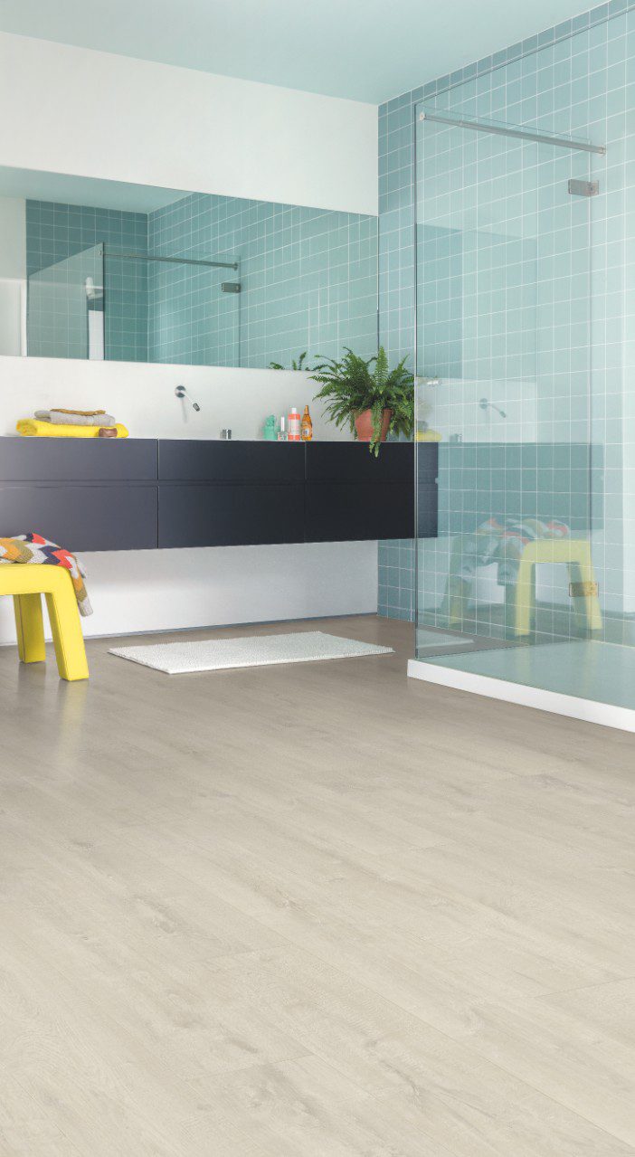 LVT Vinylboden Quick-Step, Balance Click, Velvet Eiche hell, gefast