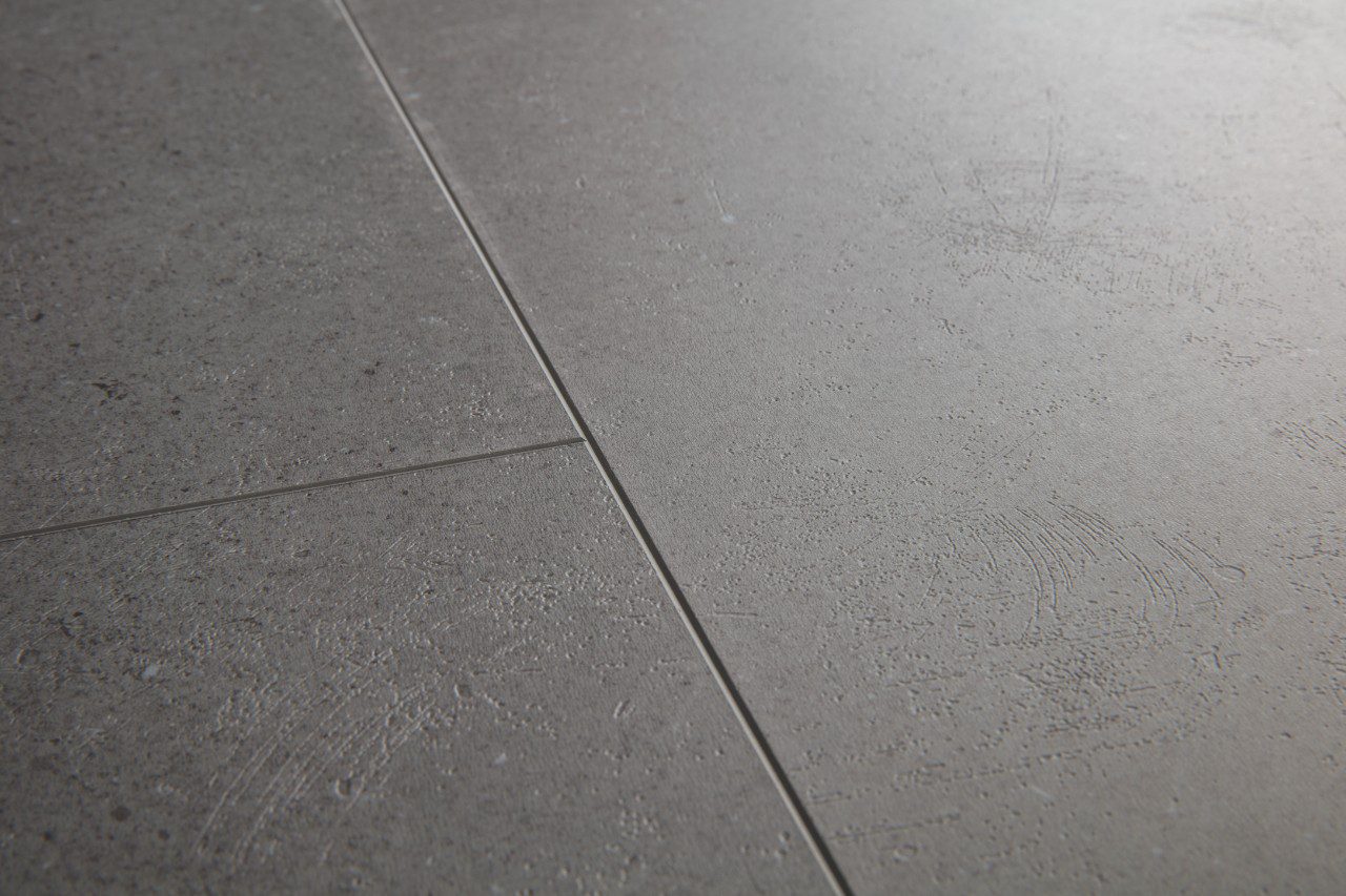 LVT Vinylboden Quick-Step, Ambient Click, Vibrant Medium Grau, gefast