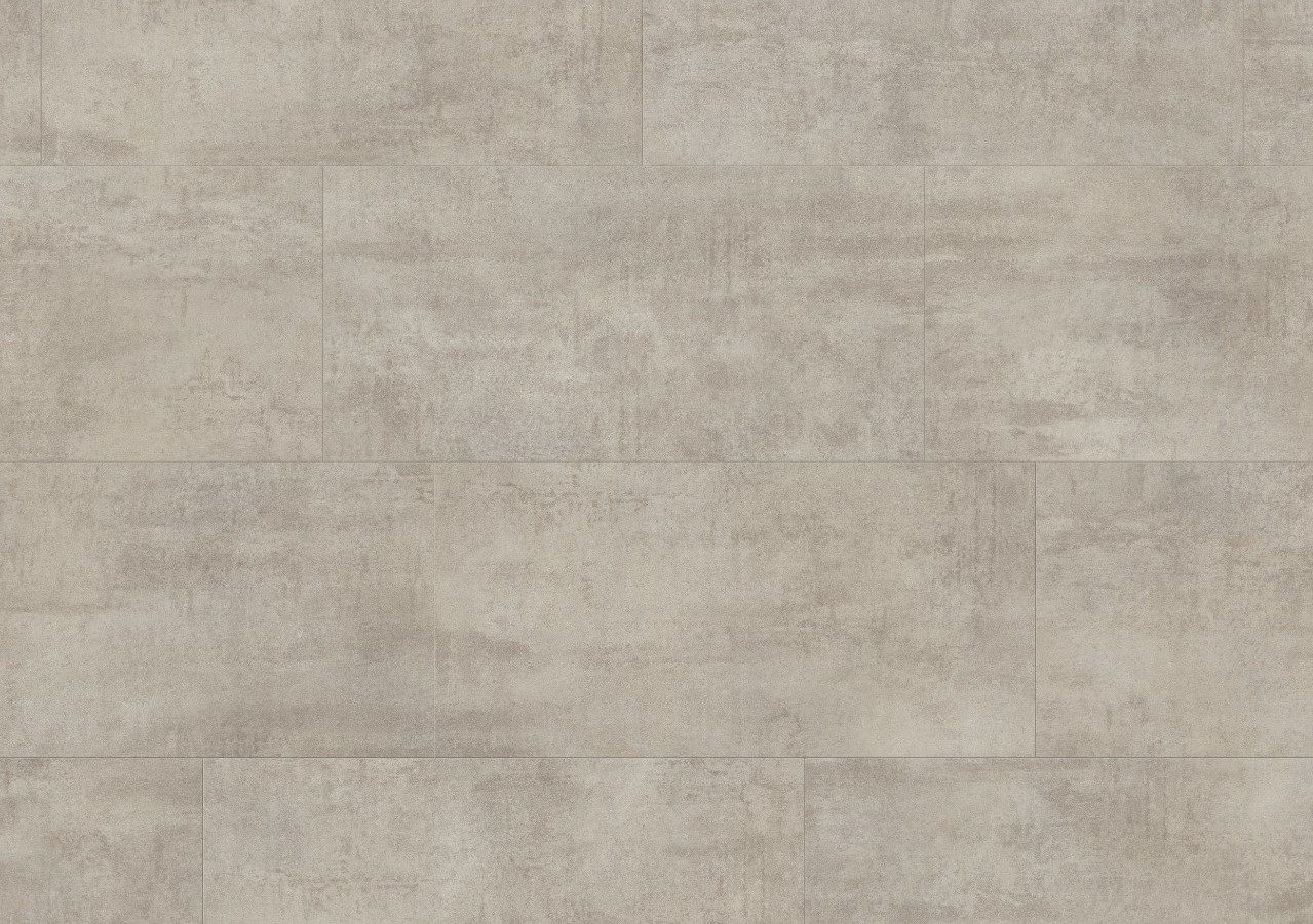 LVT Vinylboden Quick-Step, Ambient Click Plus, Hellgrau Fliese travertin, gefast