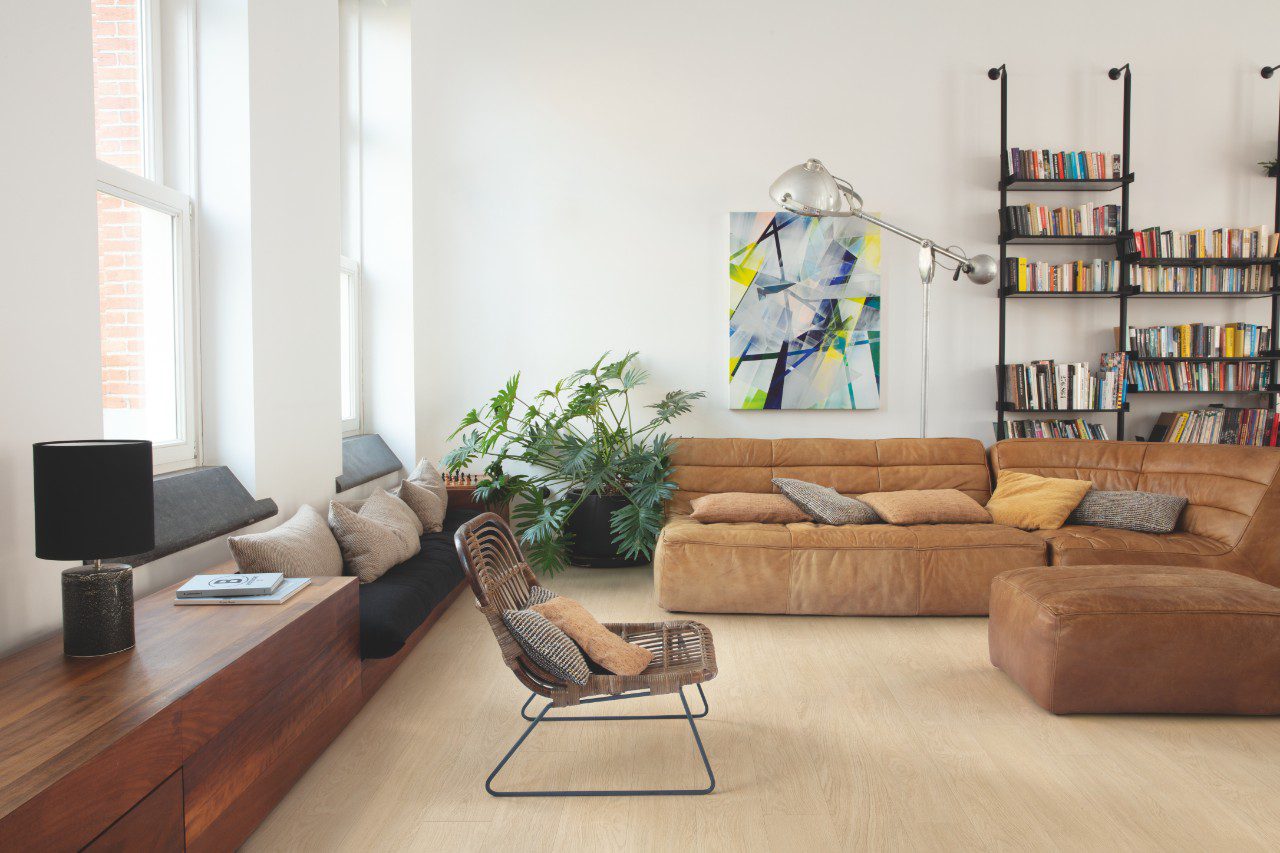 LVT Vinylboden Quick-Step, Balance Click Plus, Select Eiche hell, gefast