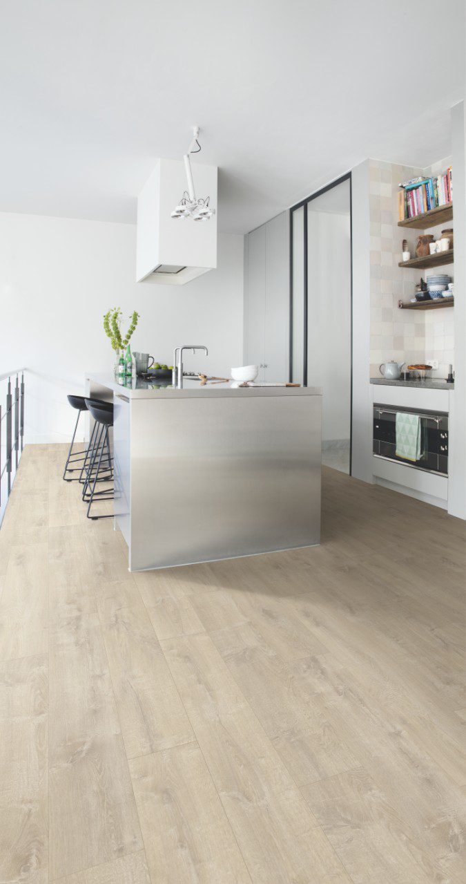 LVT Vinylboden Quick-Step, Balance Click Plus, Velvet Eiche beige, gefast