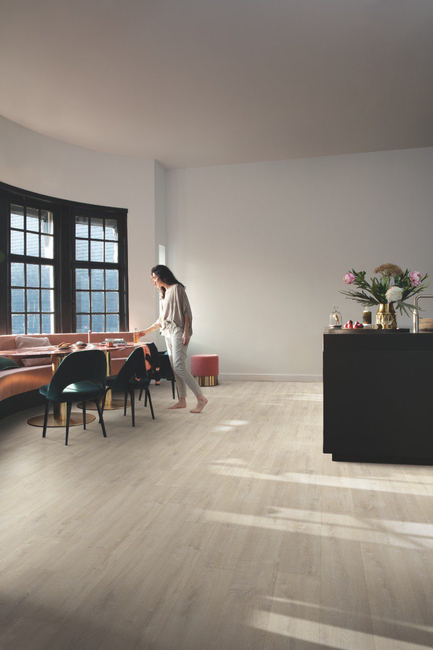 LVT Vinylboden Quick-Step, Balance Click Plus, Velvet Eiche beige, gefast