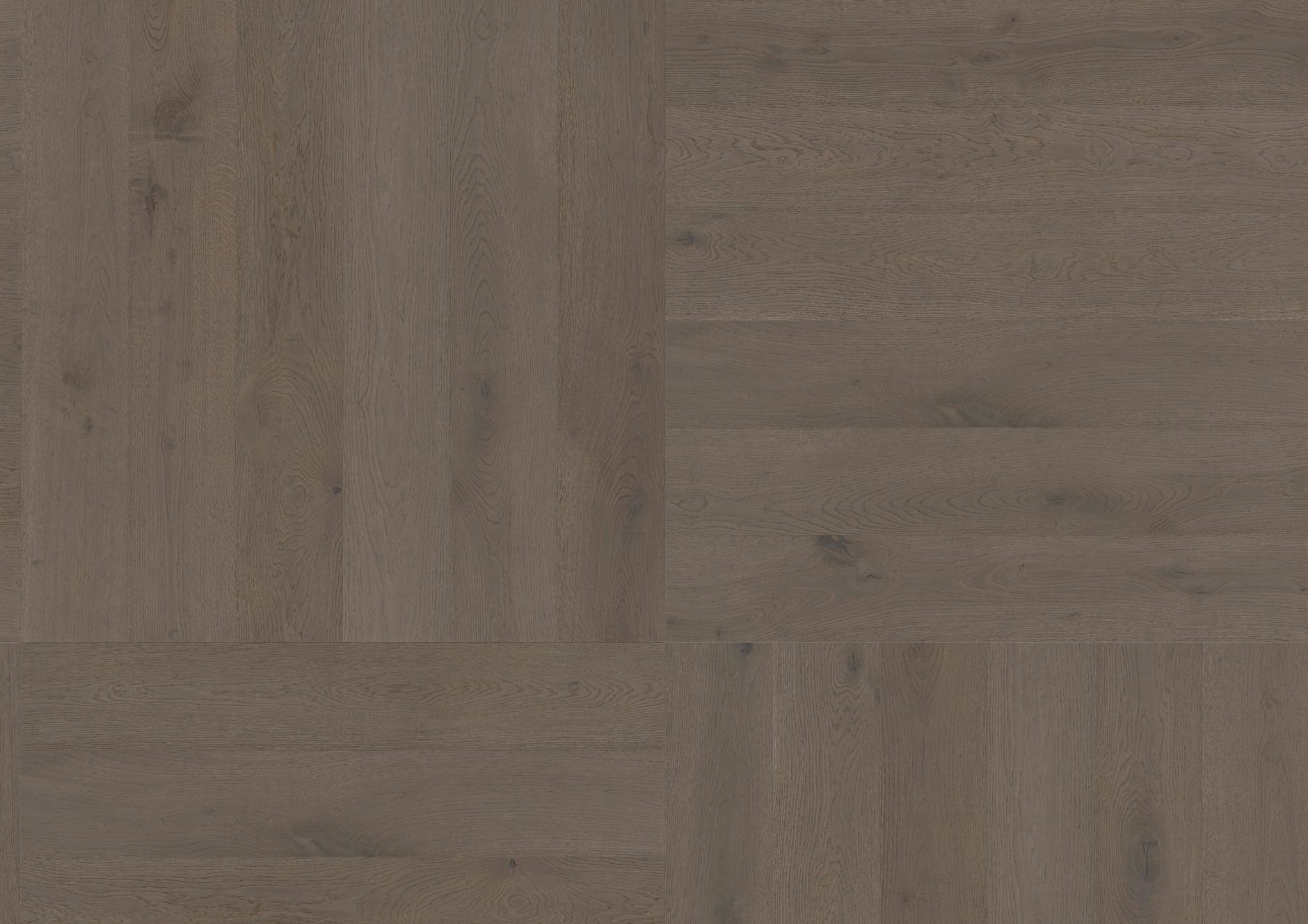 Parkett ter Hürne Eiche basalt brown, gebürstet, gefast, besonders matter Lack