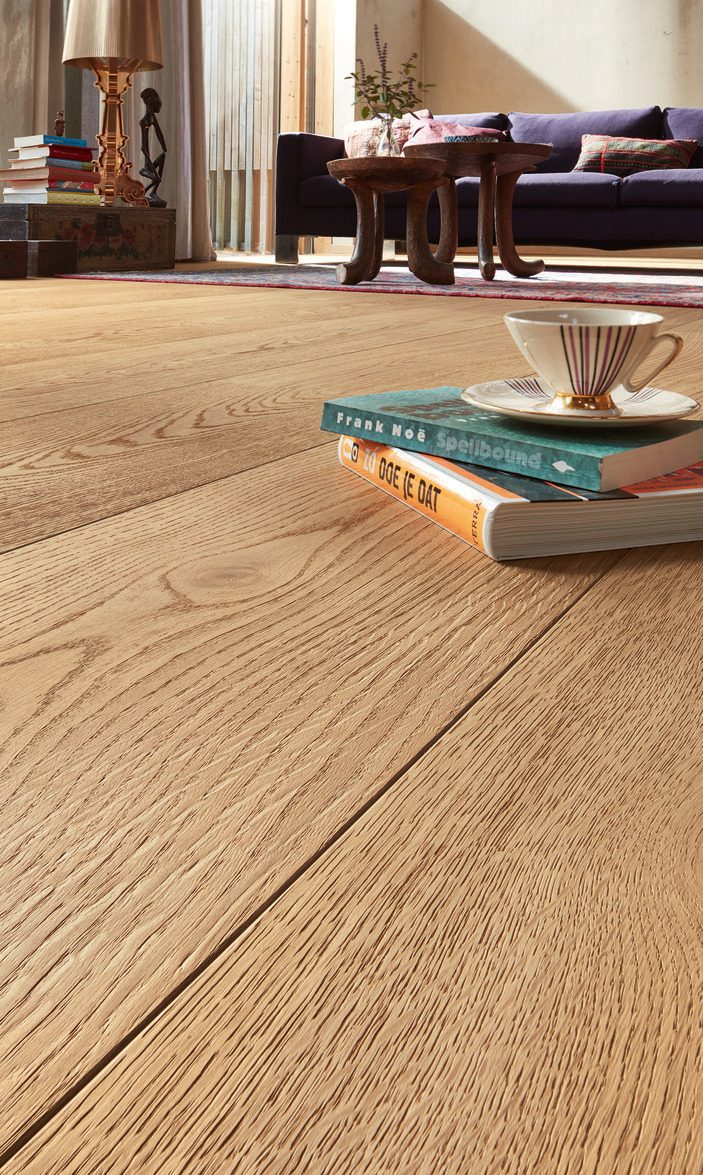 Parkett Boden Eiche Meister Lindura Pure natural oak 320mm, gebürstet, geölt