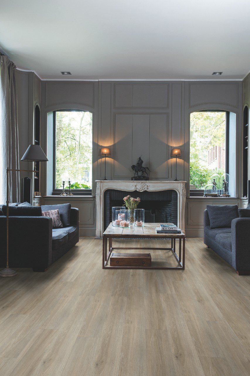 LVT Vinylboden Quick-Step Balance Click Silk oak grey brown, Eiche, gefast