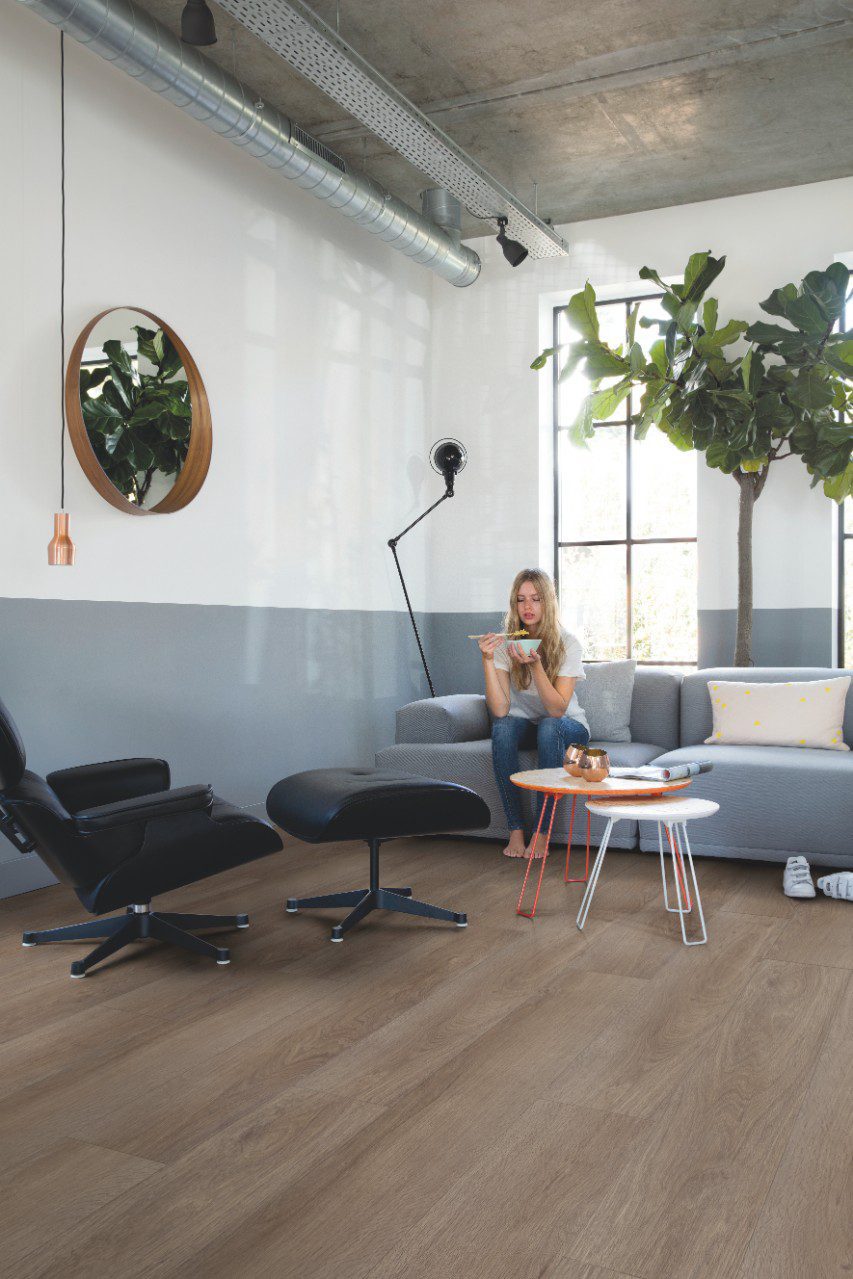 LVT Vinylboden Quick-Step, Pulse Click, Vineyard oak brown, Eiche, gefast