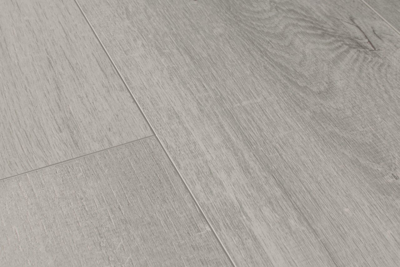 LVT Vinylboden Quick-Step, Pulse Click, Cotton Oak Cold Grey, Eiche, gefast