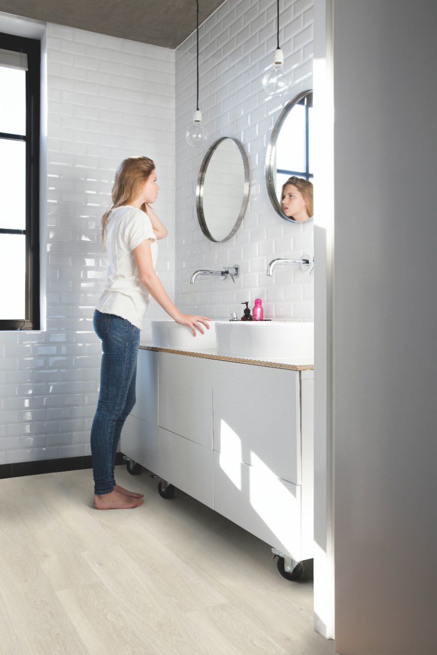 LVT Vinylboden Quick-Step, Pulse Click, Sea breeze oak light, Eiche, gefast