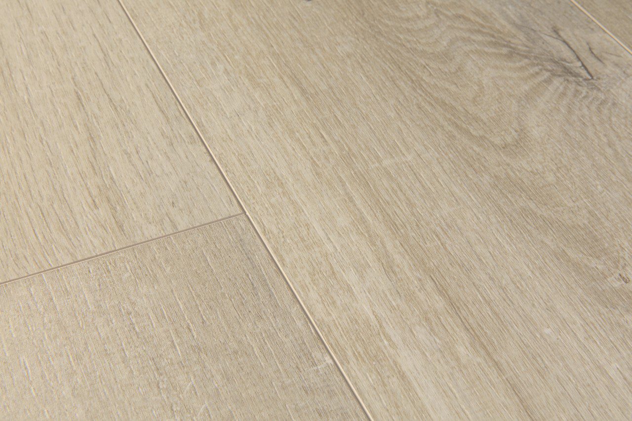 LVT Vinylboden Quick-Step, Pulse Click, Cotton oak beige, Eiche, gefast