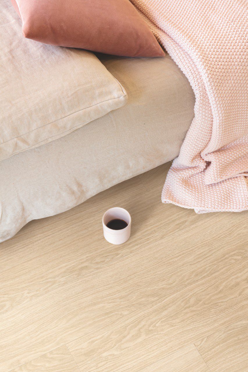 LVT Vinylboden Quick-Step, Pulse Click, Pure oak blush Eiche, gefast