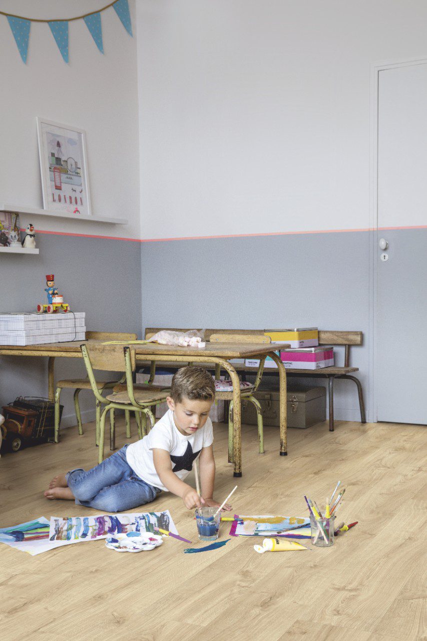 LVT Vinylboden Quick-Step, Pulse Click Plus, Autumn oak light natural, Eiche, gefast