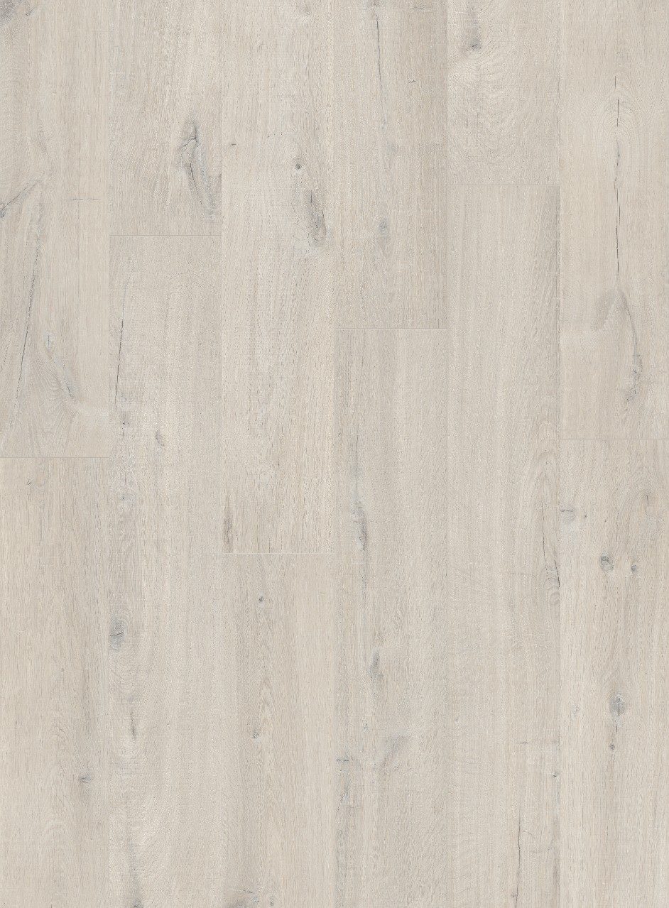 LVT Vinylboden Quick-Step, Pulse Click Plus, Cotton Oak White Blush, Eiche, gefast