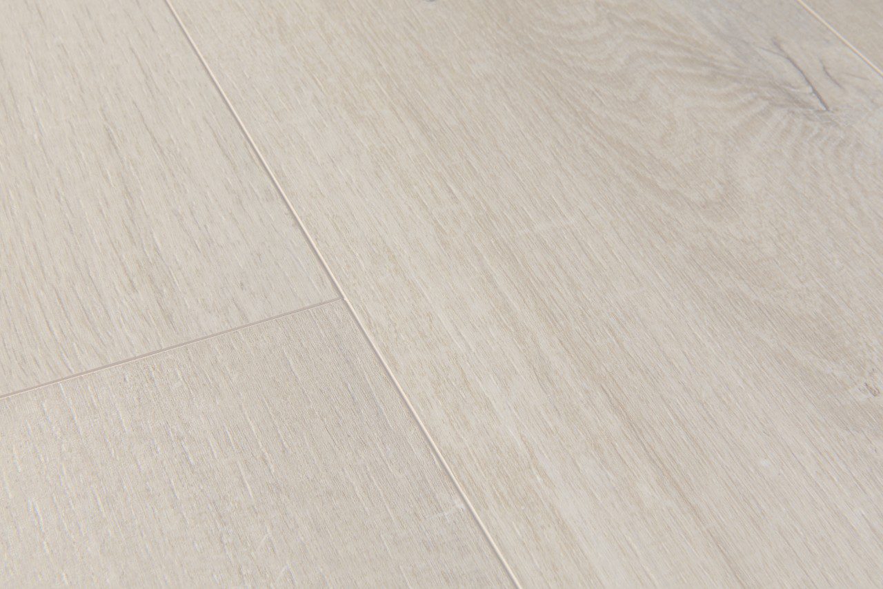 LVT Vinylboden Quick-Step, Pulse Click Plus, Cotton Oak White Blush, Eiche, gefast