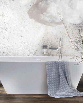 Badewanne PAA QUADRO, Cast Stone Mineralguss, glänzend