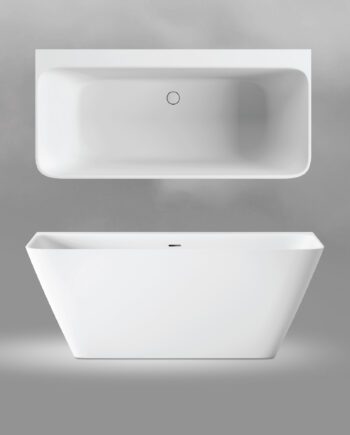 Badewanne PAA QUADRO, Silkstone Mineralguss, matt