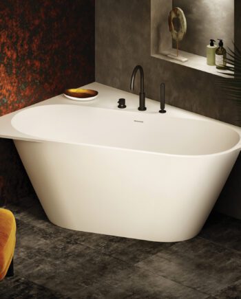 Eckbadewanne PAA DECO, Silkstone Mineralguss, matt