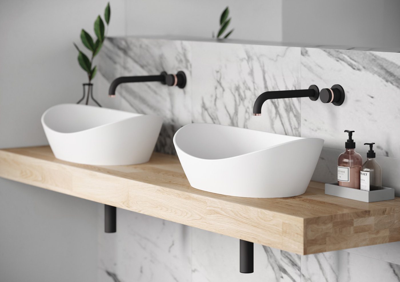 Waschbecken PAA AMORE, Silkstone Mineralguss, matt, Aufsatzwaschbecken