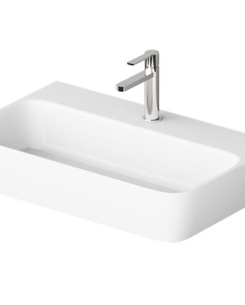 Waschbecken PAA QUADRO, Cast Stone Mineralguss, glänzend, Aufsatzwaschbecken