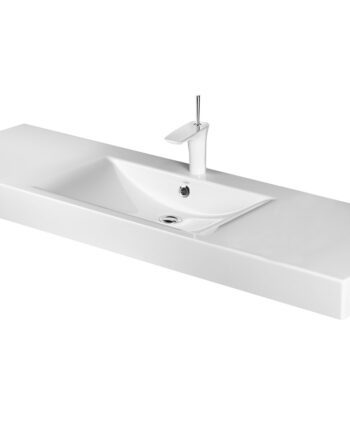Waschbecken PAA LONG STEP 150, Cast Stone Mineralguss, glänzend
