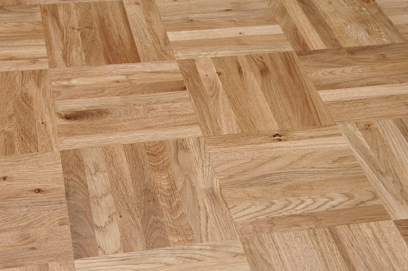 Mosaikparkett Eiche Rustikal Würfelmuster