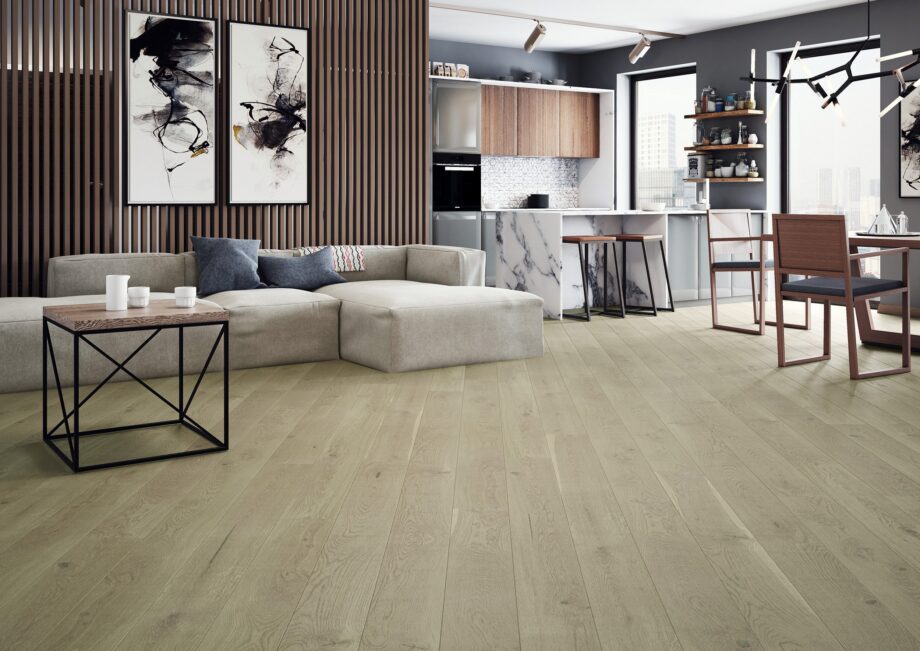 Parkett Eiche, Grande Nude, gefast, gebürstet, gebeizt und matt versiegelt – Ansicht 2 Parkett Eiche, Grande Nude, gefast, gebürstet, gebeizt und matt versiegelt – 2