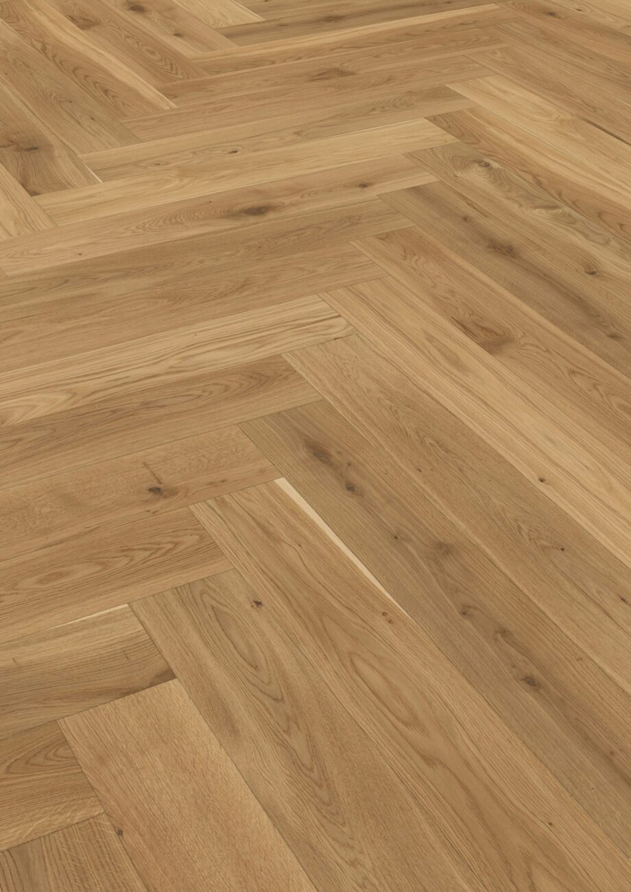 Fischgrätparkett Eiche, ter Hürne, oak herringbone, Fischgrätparkett, gebürstet, gefast, matt versiegelt – 2