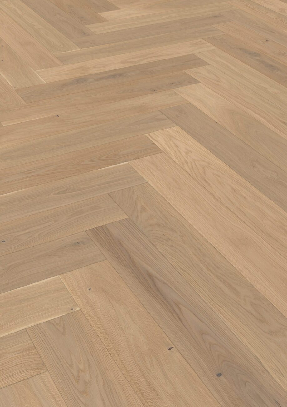 Fischgrätparkett Eiche, ter Hürne, raw oak herringbone, Fischgrätparkett, gebürstet, gefast, extra matt versiegelt – Ansicht 2 Fischgrätparkett Eiche, ter Hürne, raw oak herringbone, Fischgrätparkett, gebürstet, gefast, extra matt versiegelt – 2