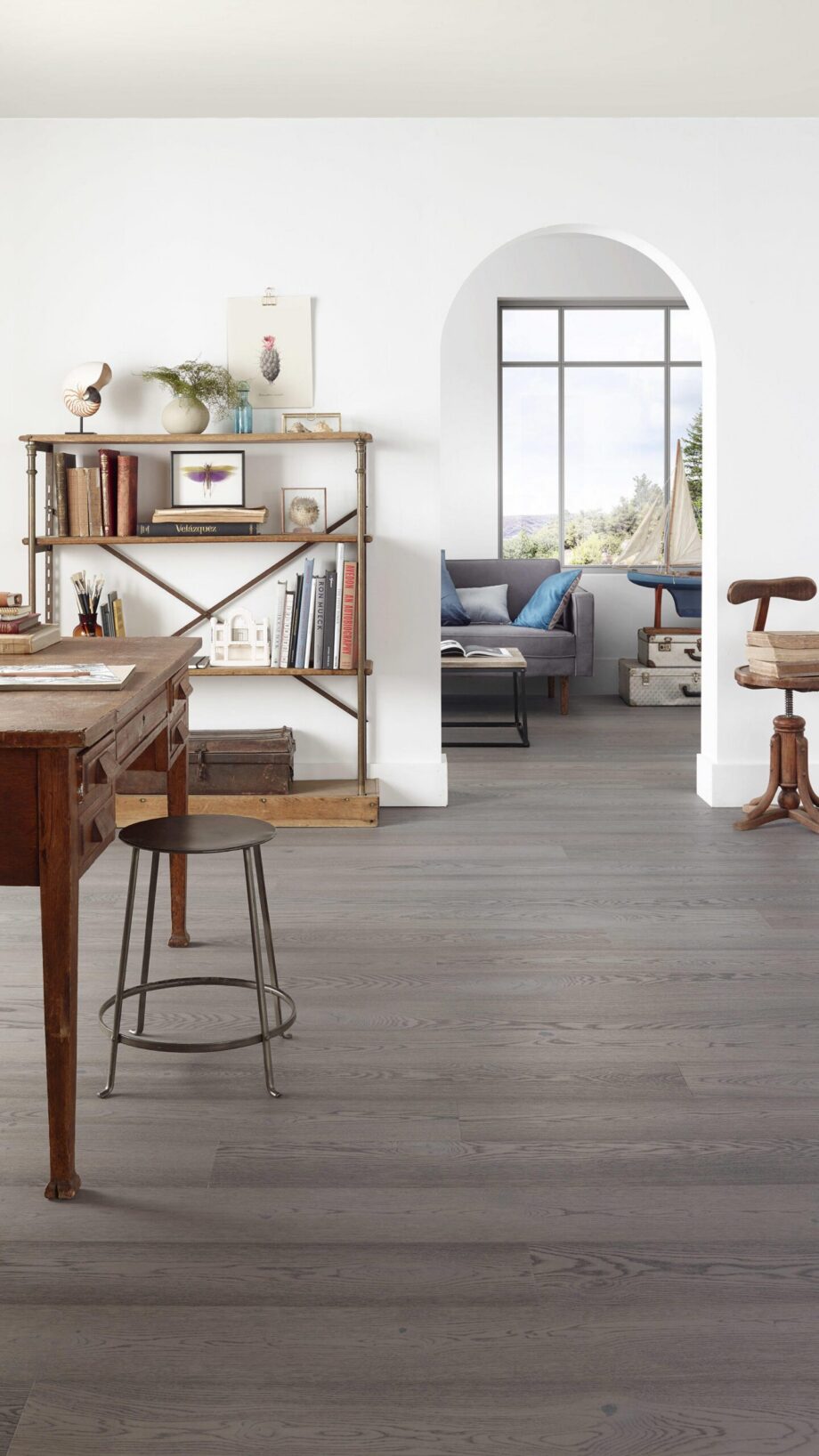 Parkett Boden Tarkett, Prestige, Eiche Graphite, gebürstet, 4-seitige Mikrofase, Öl-Wachs – 2