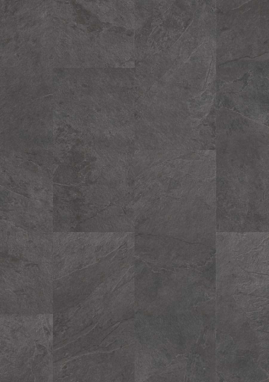 SPC Vinylboden Quick-Step black slate alpha Fliesen, gefast