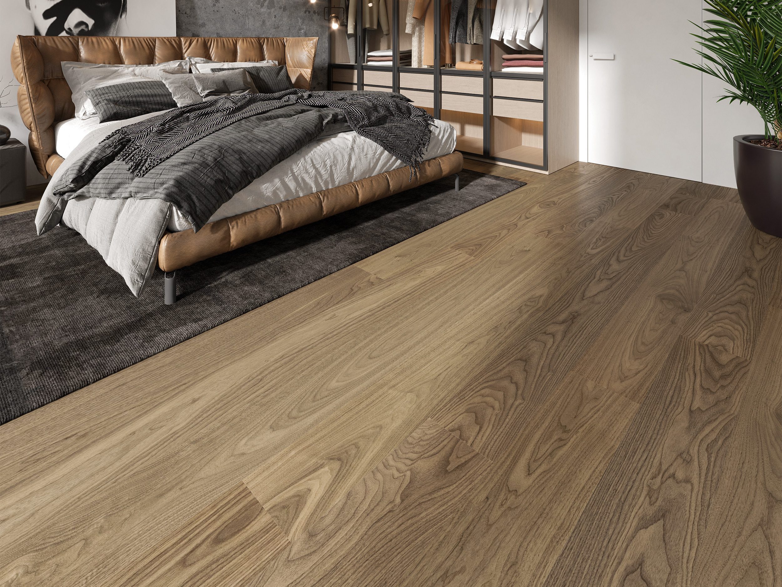 Parkett Ameerika pähkel, nova city pure line, gebürstet, matt versiegelt 5%