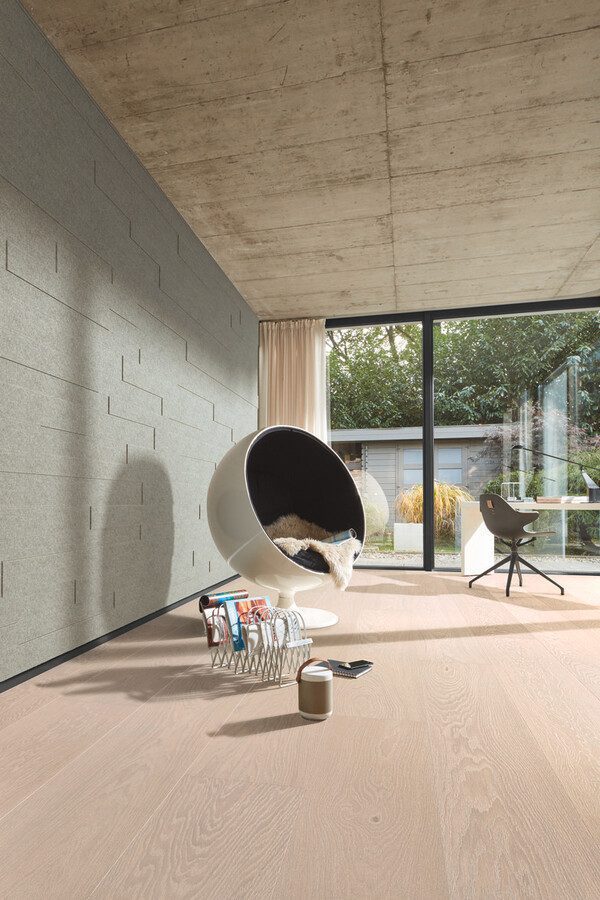 Parkett Boden Eiche Meister Lindura Natural polar white oak, gebürstet, matt versiegelt