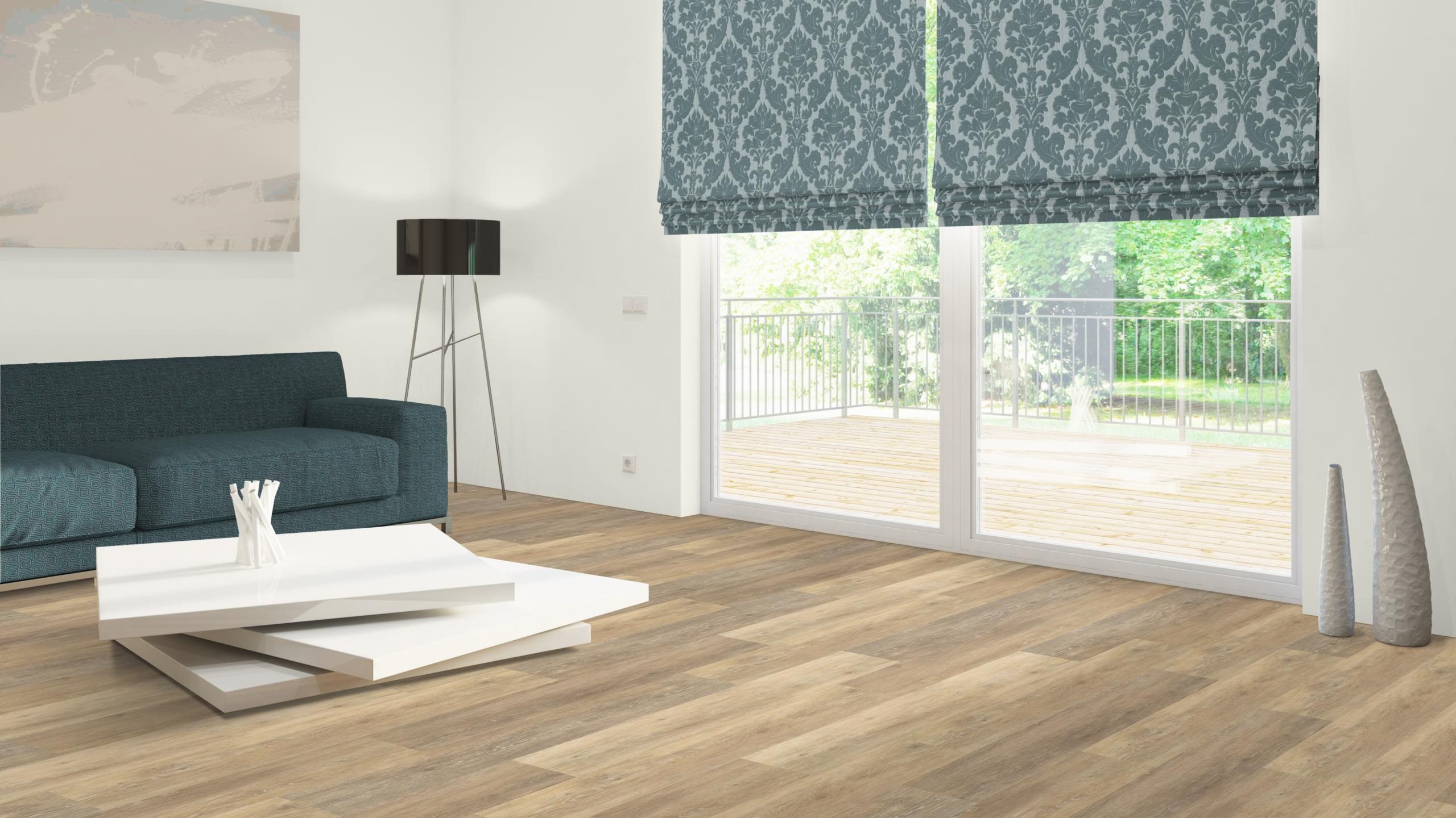 SPC Klick-Vinylboden Traffic Luna 6,5 mm mit integrierter Trittschalldämmung